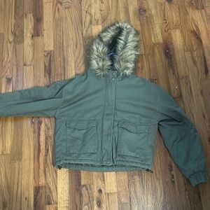 Women’s Cropped Aeropostale Bomber Jacket